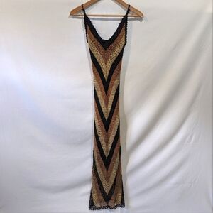 Warehouse Mesh Knit Spaghetti Strap Dress Size Small